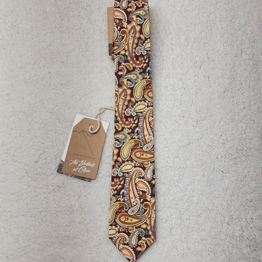 The Brothers @ Otaa Handmade Brown and Yellow Paisley Tie